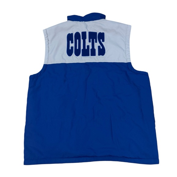 NFL Indianapolis Colts Reversible Vest Mens Large Stitched Blue Gray Football - Picture 3 of 9